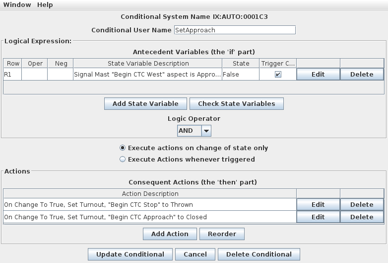 SetApproach Conditional.