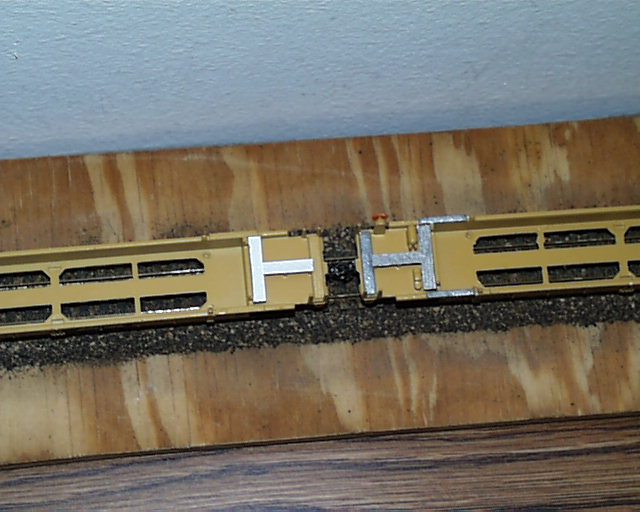 painted (right) and unpainted (left) walkways